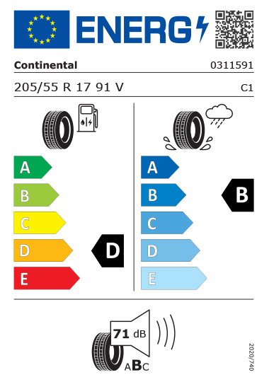 Kia Tyre Label - continental-0311591-205-55R17